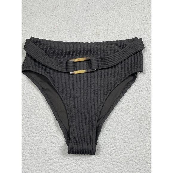 H&M Womens 2-Piece Black Bikini Top Size 34C Bottoms Size 4 - Picture 7 of 9